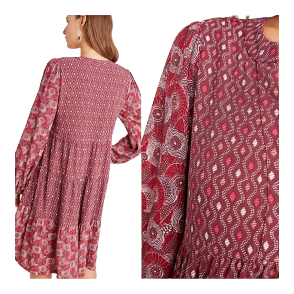 Maeve by Anthropologie Amber Tiered Tunic Small - Picture 2 of 10